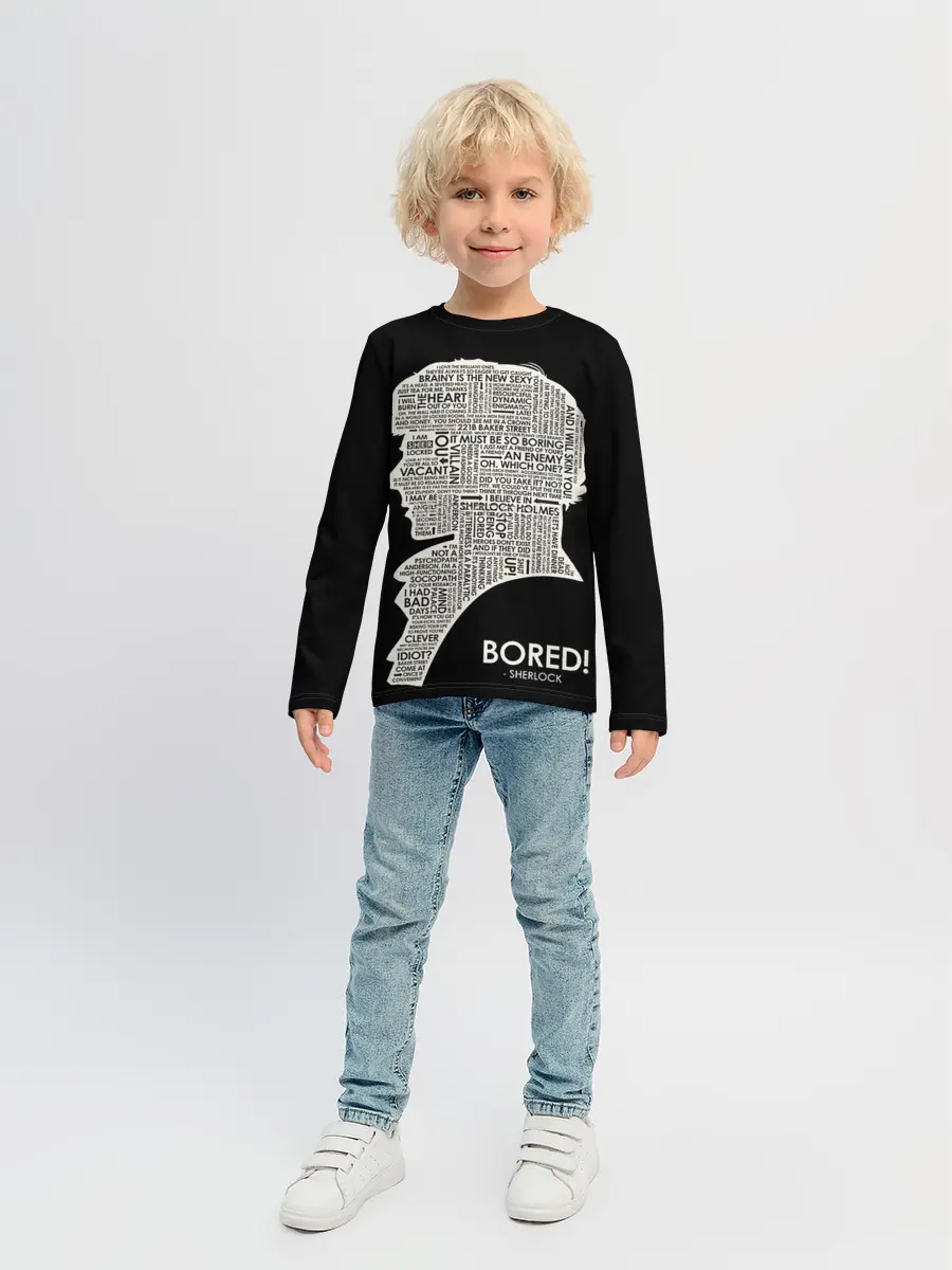 Детский лонгслив / Bored sherlock