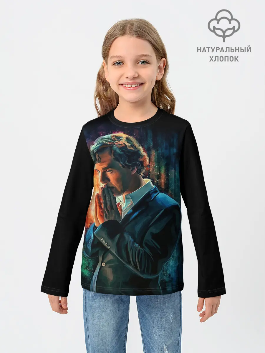 Детский лонгслив / Sherlock