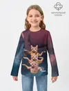 Детский лонгслив / Танцующие коты