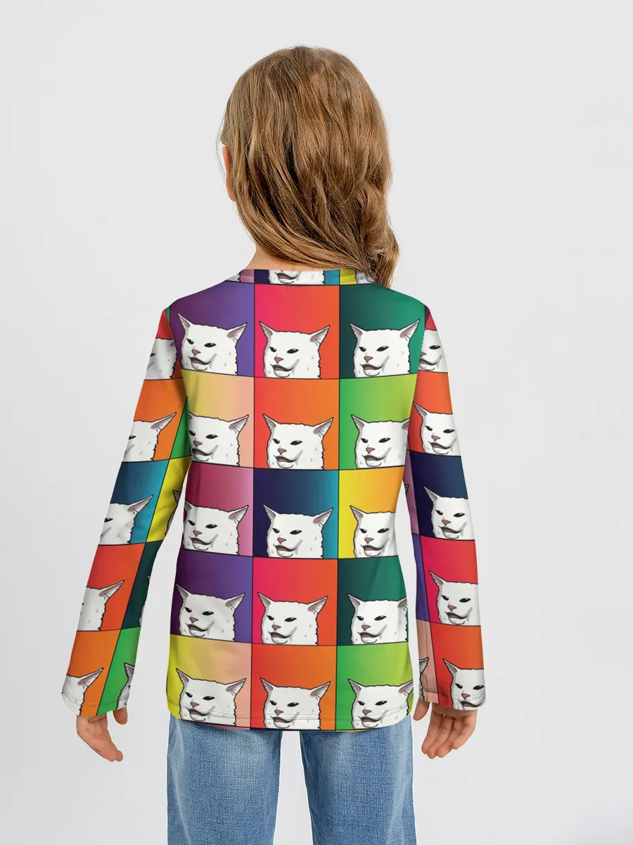 Детский лонгслив / Woman Yelling at Cat