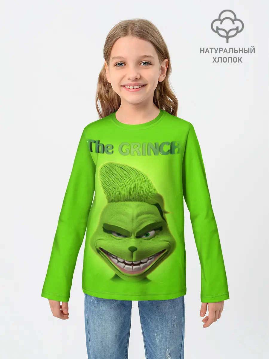 Детский лонгслив / Grinch Face