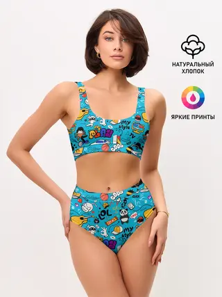 Женские топ и трусы / Детское граффити