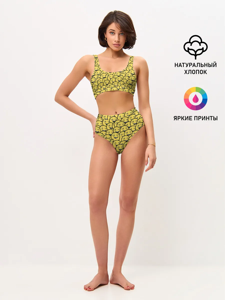 Женские топ и трусы / Йоба-смайлики