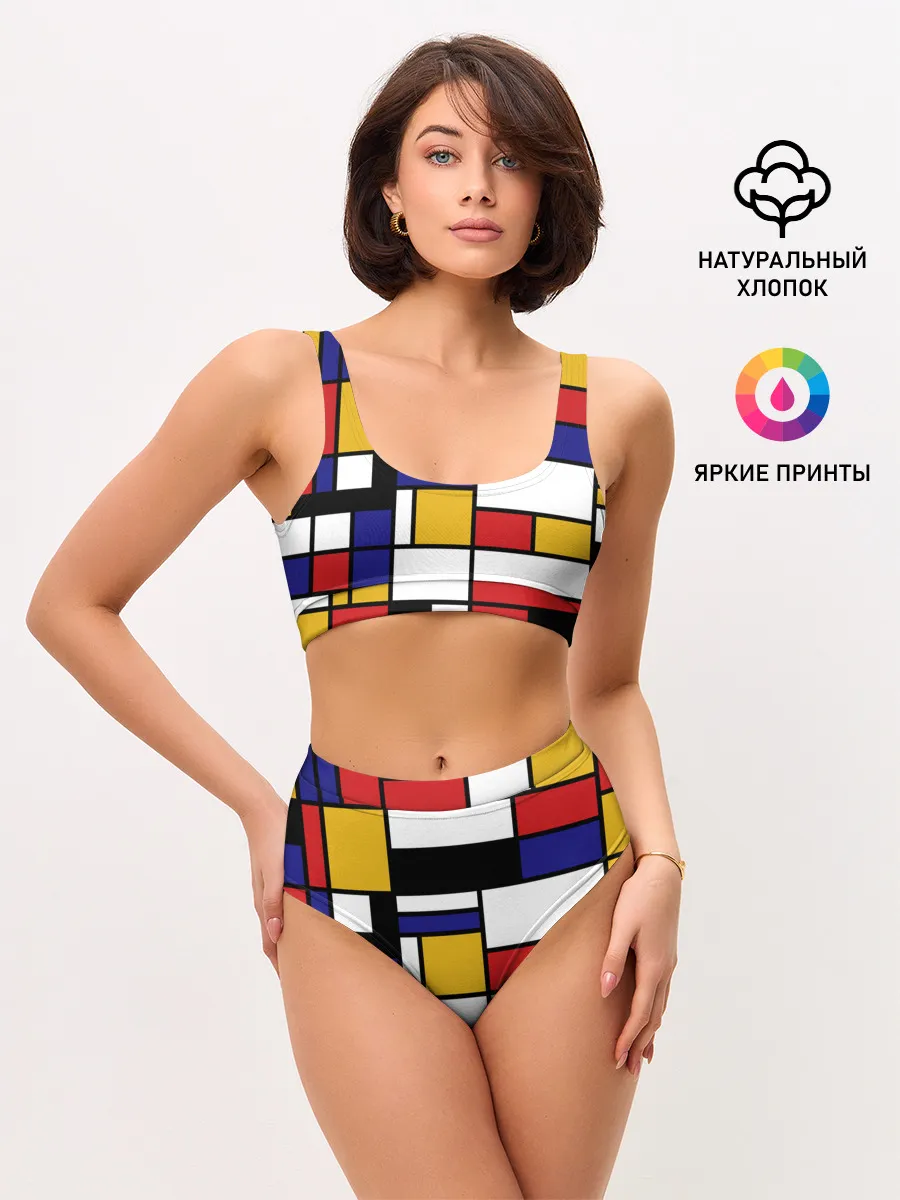 Женские топ и трусы / Color blocking