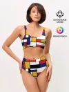 Женские топ и трусы / Color blocking