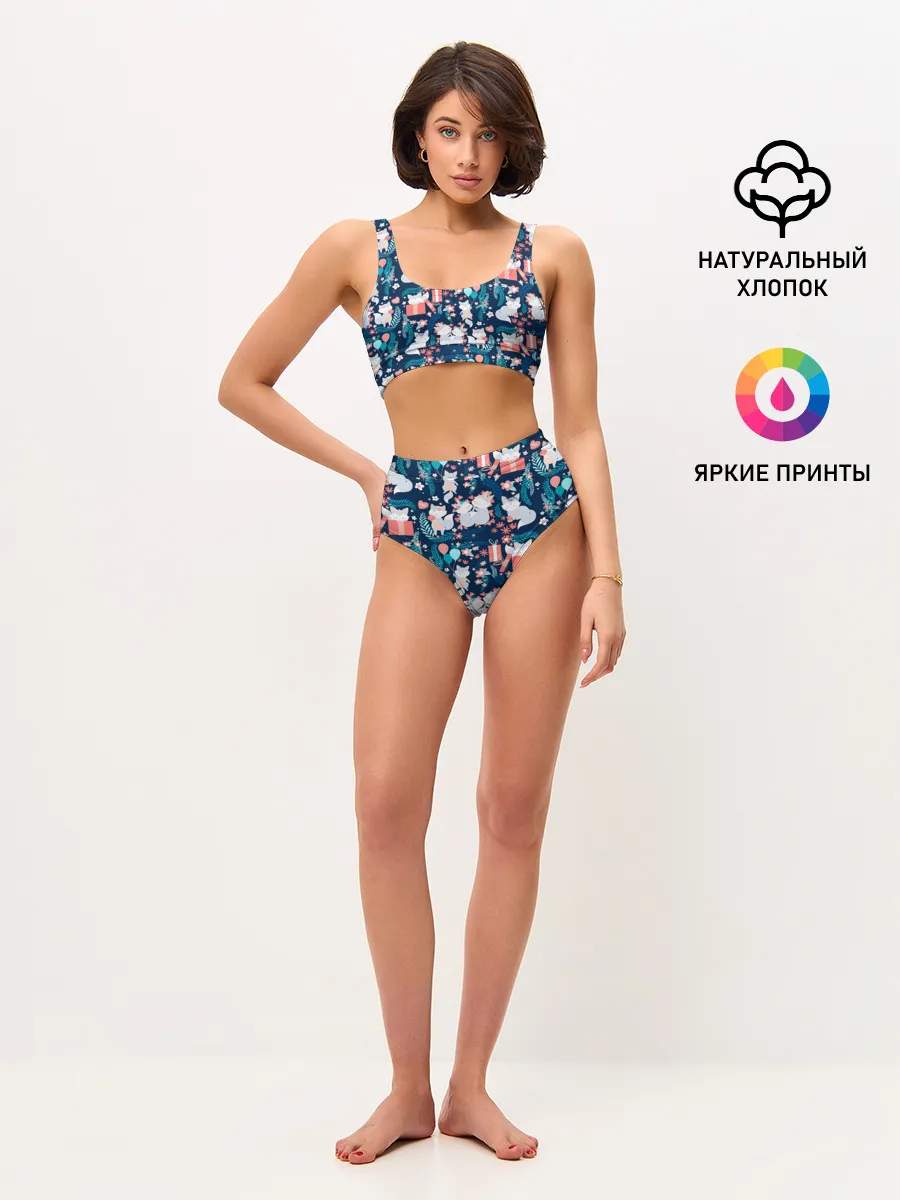 Женские топ и трусы / Котики | Подарки