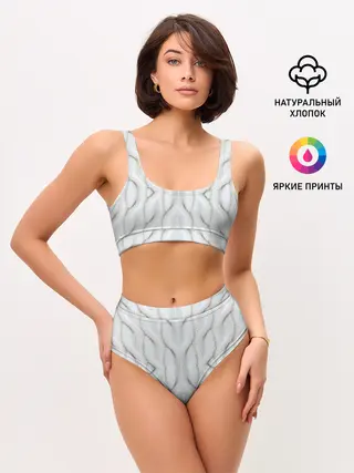 Женские топ и трусы / Вязанка