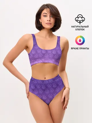 Женские топ и трусы / Кошачьи Следы