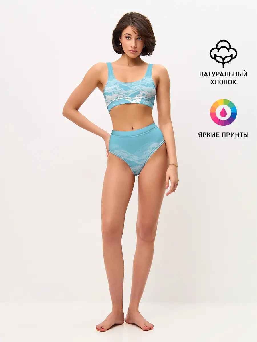Женские топ и трусы / Волны