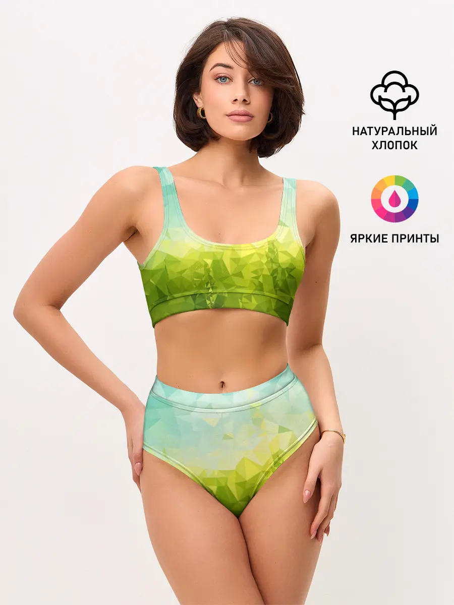 Женские топ и трусы / Природная Абстракция
