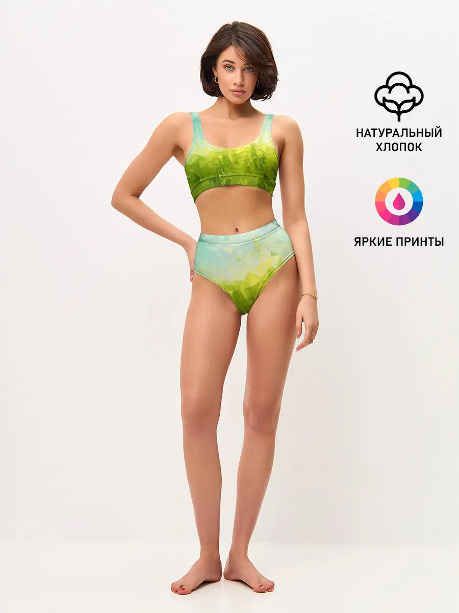 Женские топ и трусы / Природная Абстракция