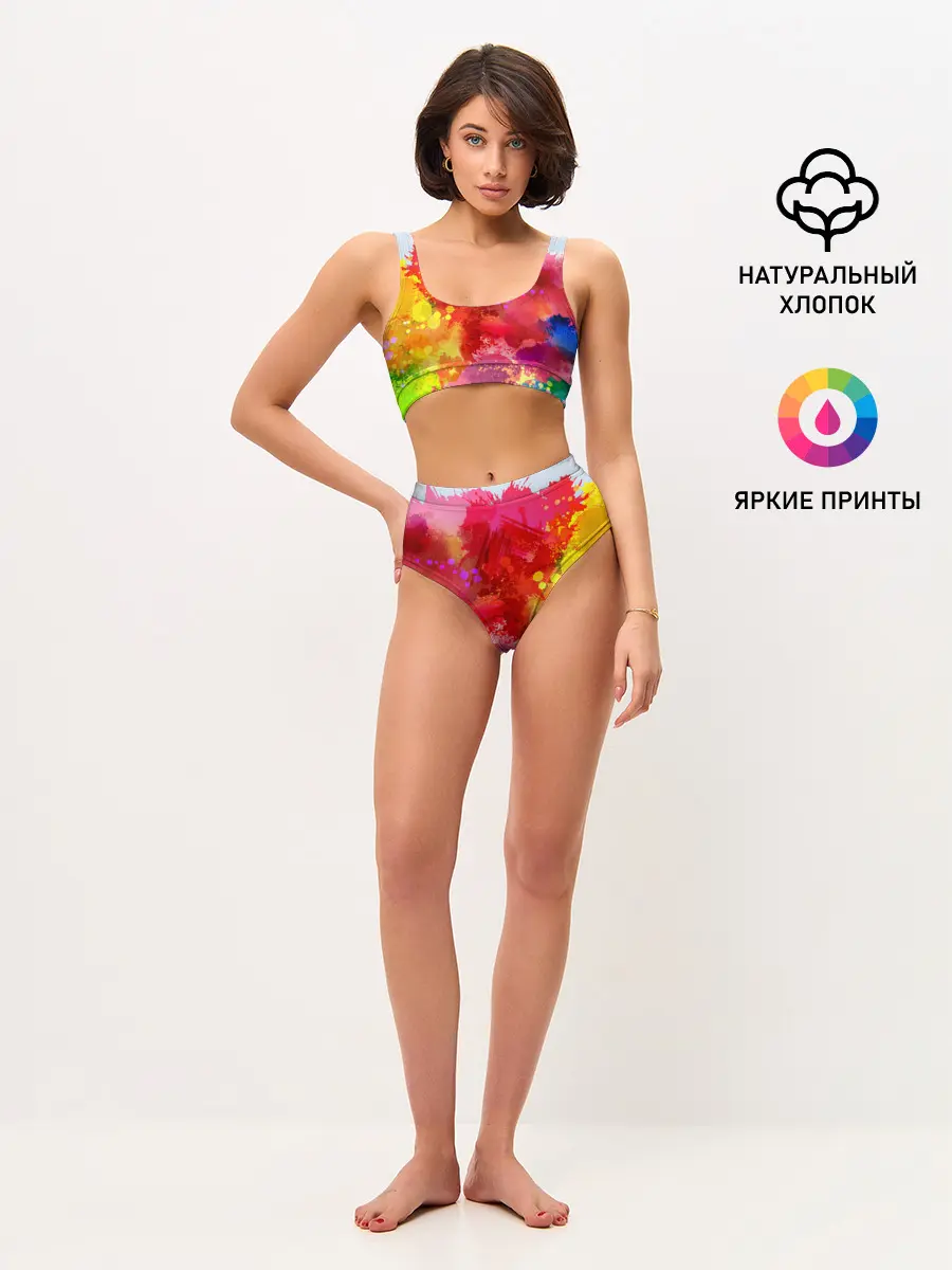 Женские топ и трусы / брызги краски