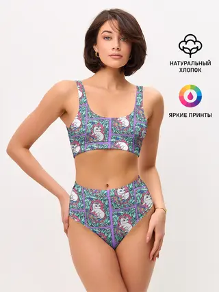 Женские топ и трусы / Маленькие Единорожки