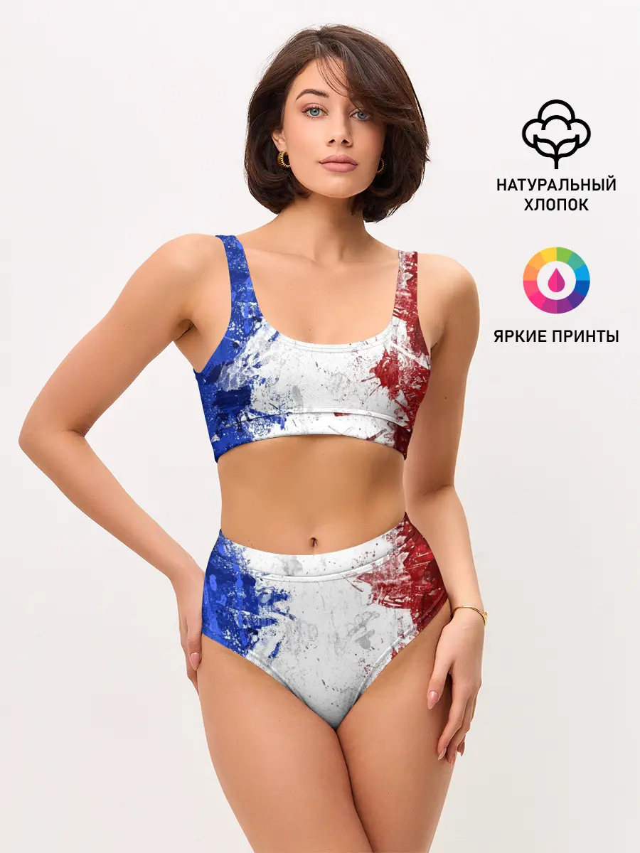 Женские топ и трусы / BLUE WHITE & RED