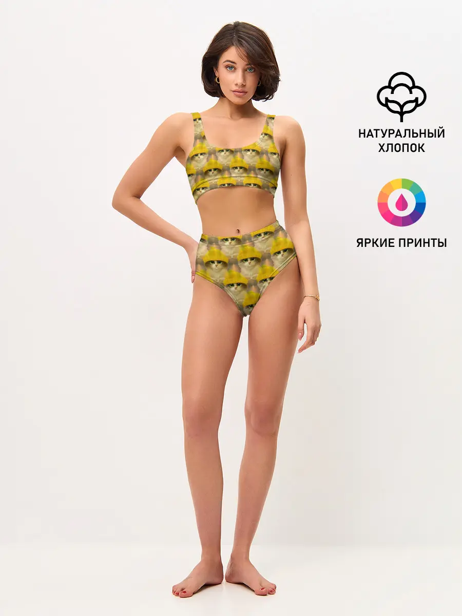 Женские топ и трусы / Котята