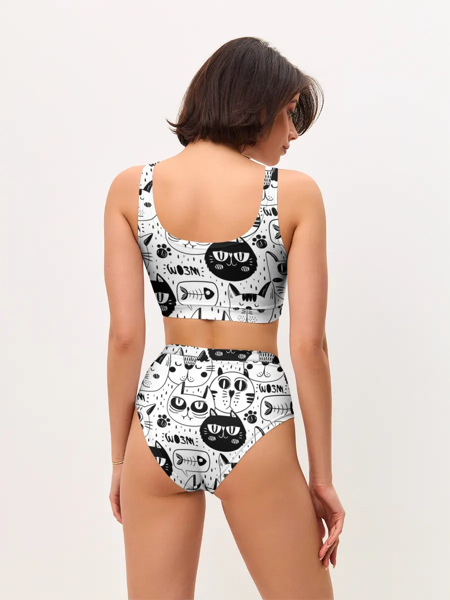 Женские топ и трусы / Кошки