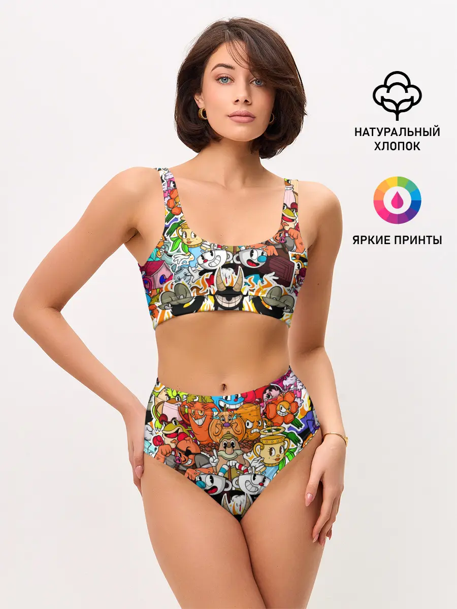 Женские топ и трусы / CUPHEAD