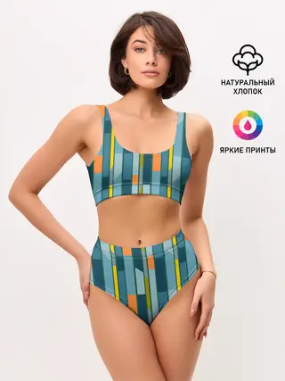 Женские топ и трусы / Абстракция в стиле модерн