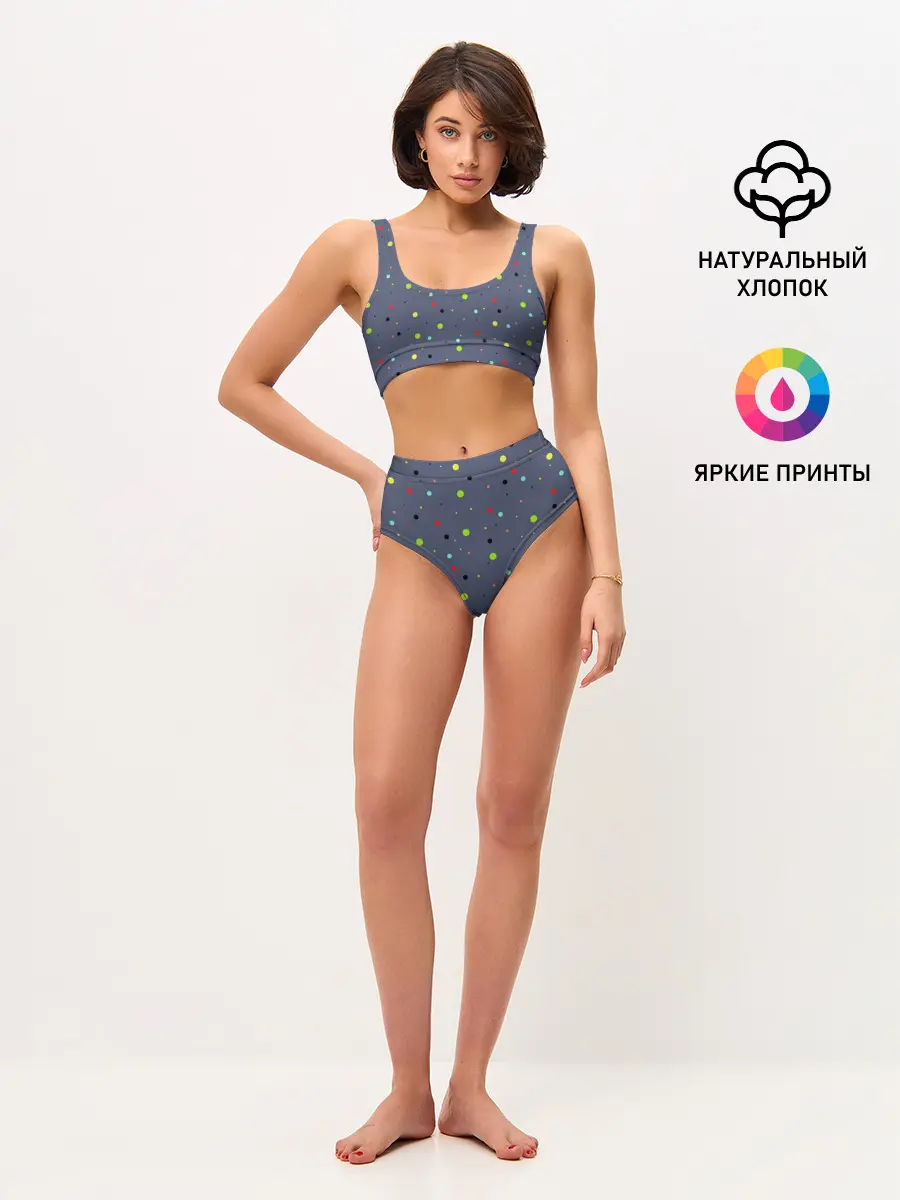 Женские топ и трусы / Цветные шарики | Colored balls