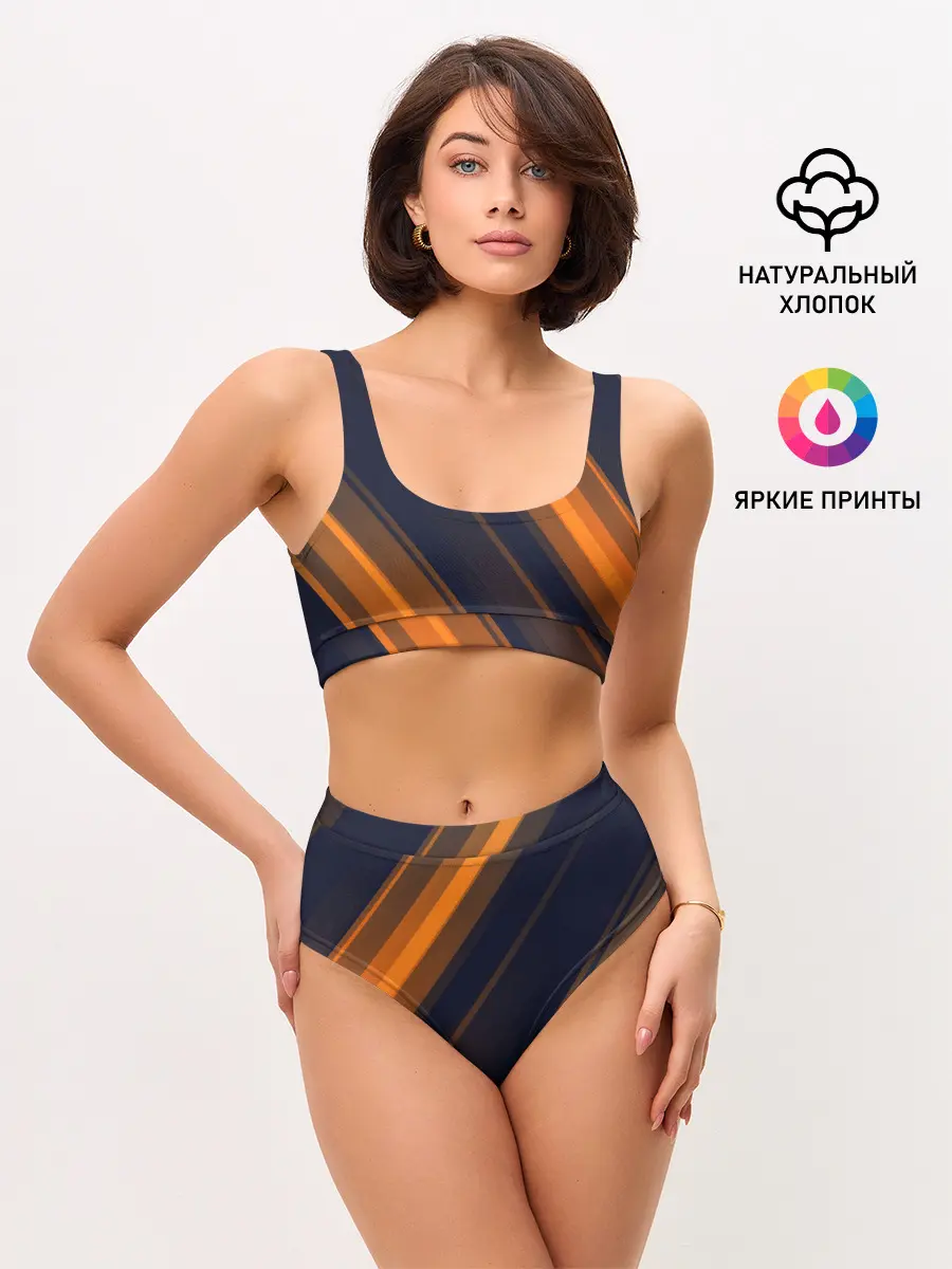 Женские топ и трусы / ORANGE Black