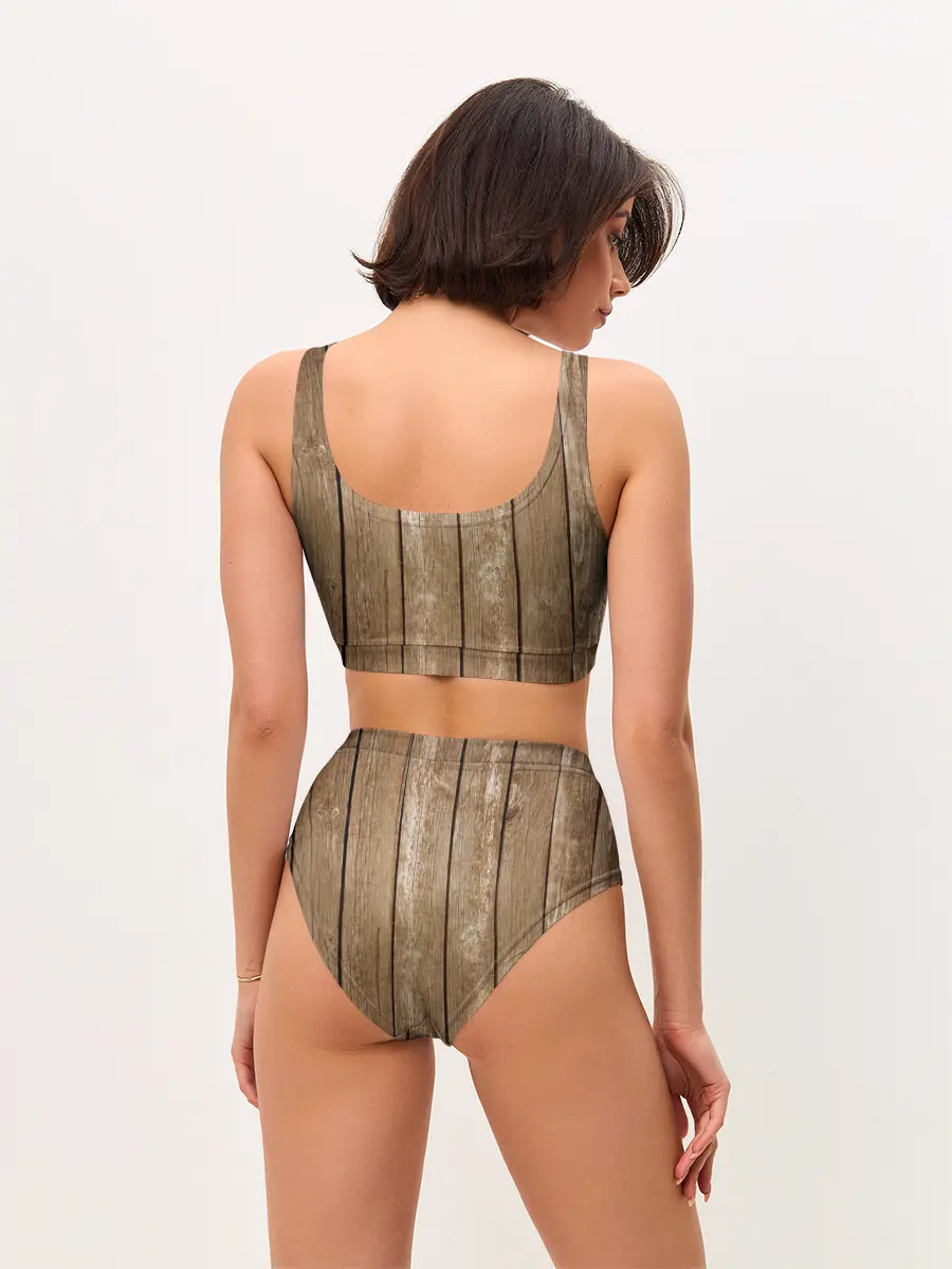 Женские топ и трусы / Texture. Wood
