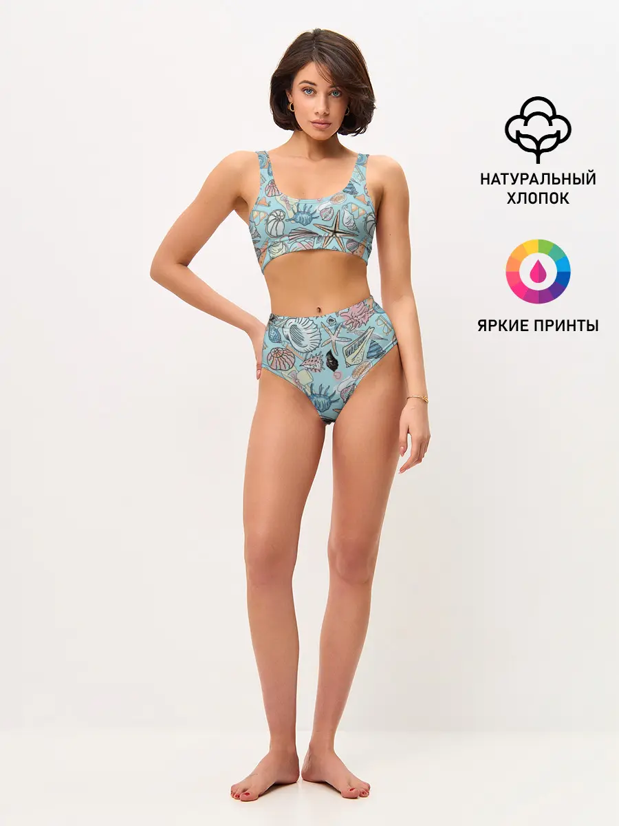 Женские топ и трусы / Морские обитатели