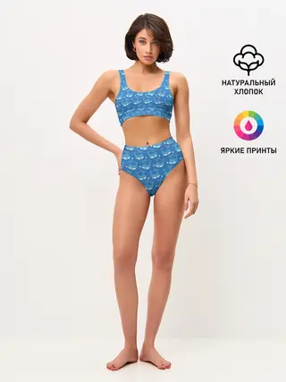 Женские топ и трусы / Киты паттерн