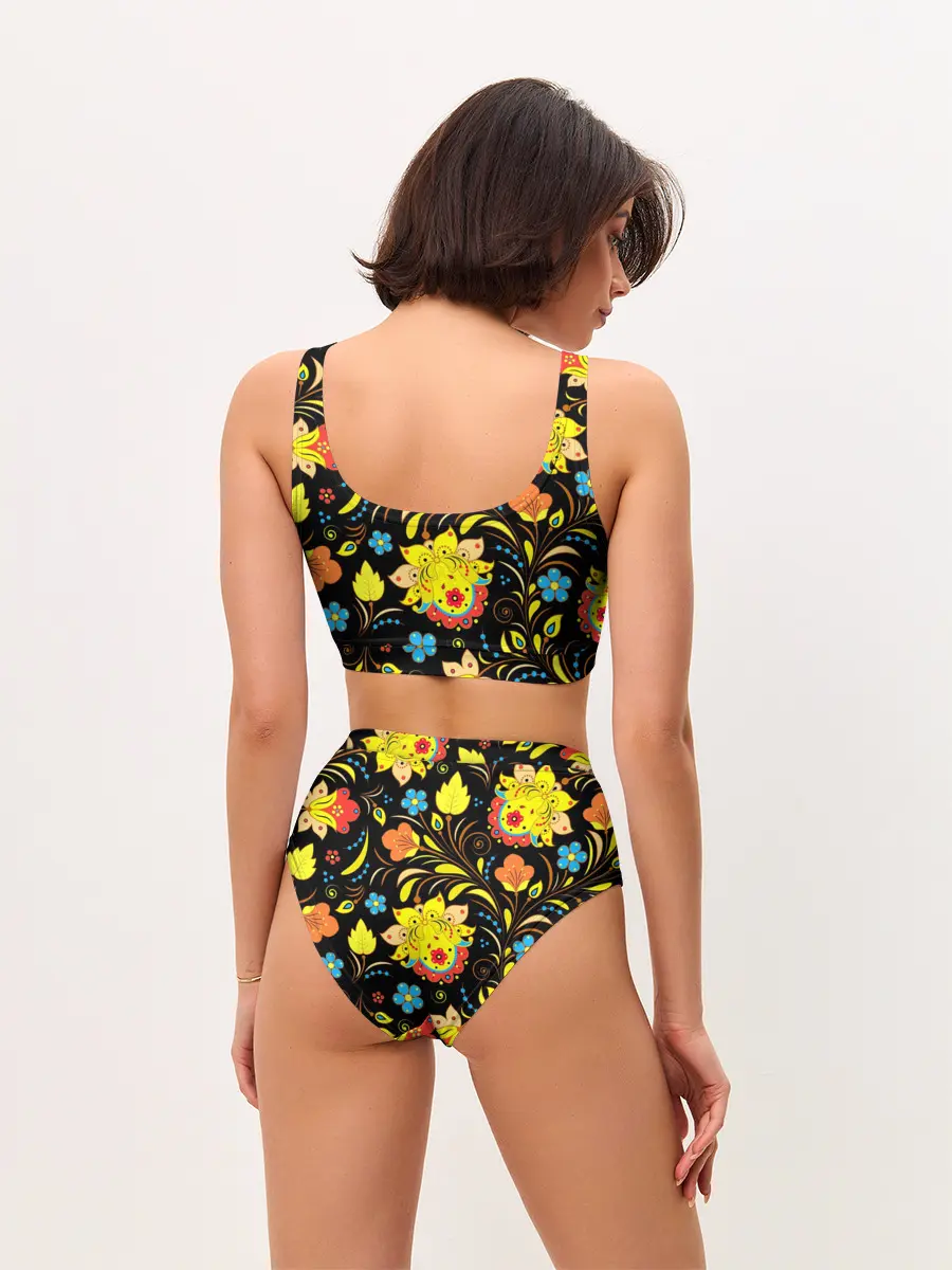 Женские топ и трусы / РОСПИСЬ УЗОР ХОХЛОМА