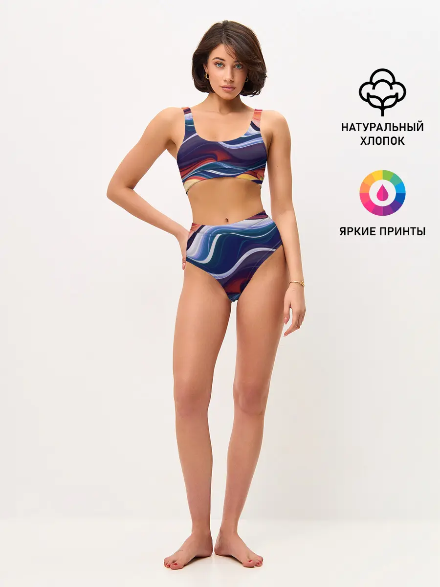 Женские топ и трусы / Colored lines