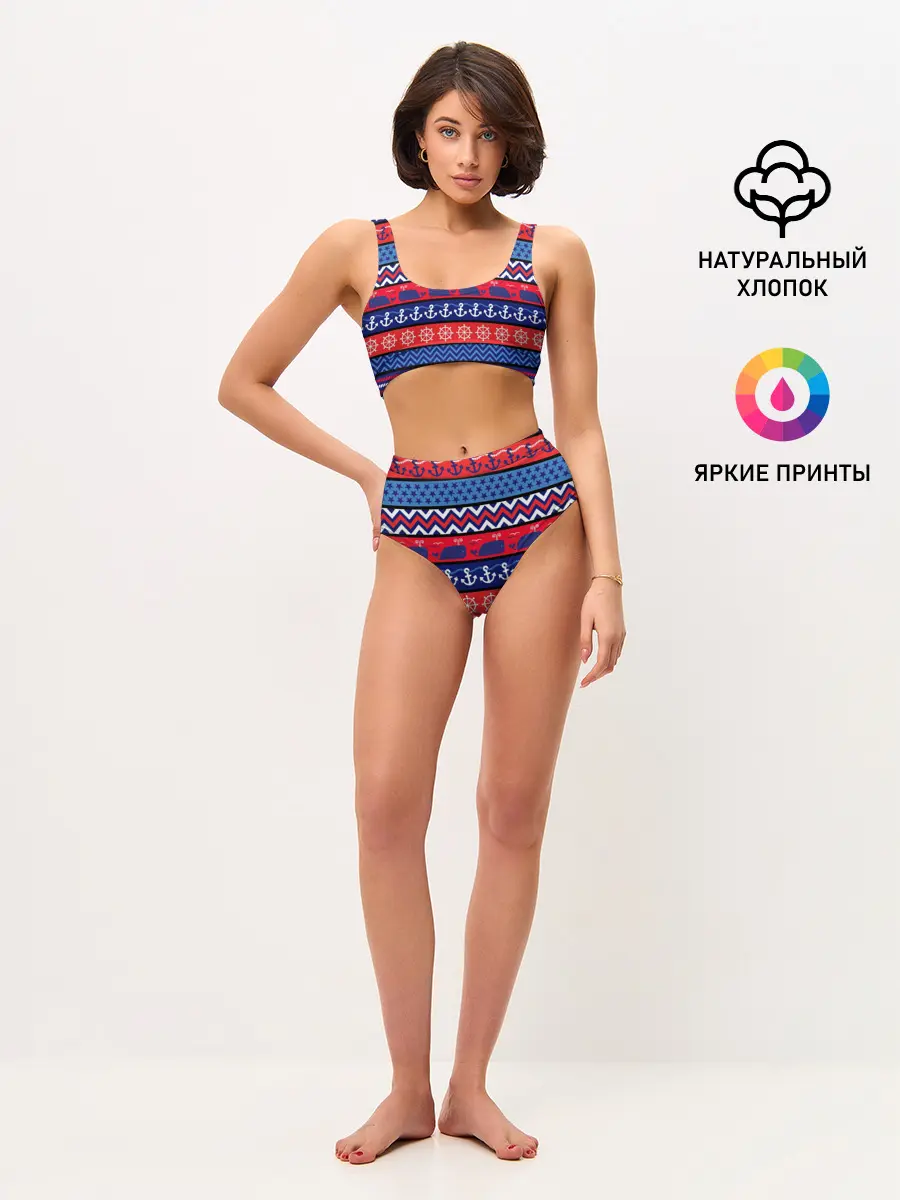 Женские топ и трусы / Морские мотивы