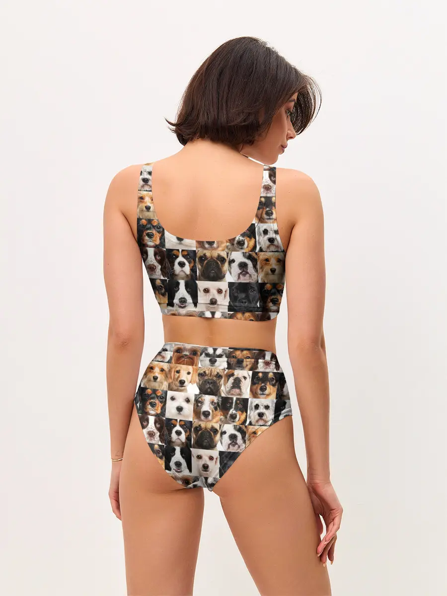 Женские топ и трусы / Я ЛЮБЛЮ СОБАК / I LOVE DOGS