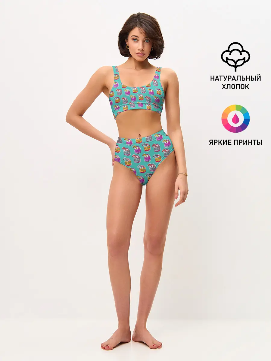 Женские топ и трусы / Коробки молока MILK