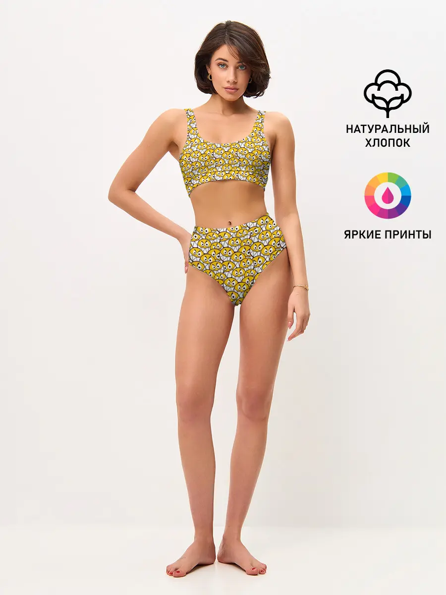 Женские топ и трусы / Злые Смайлы