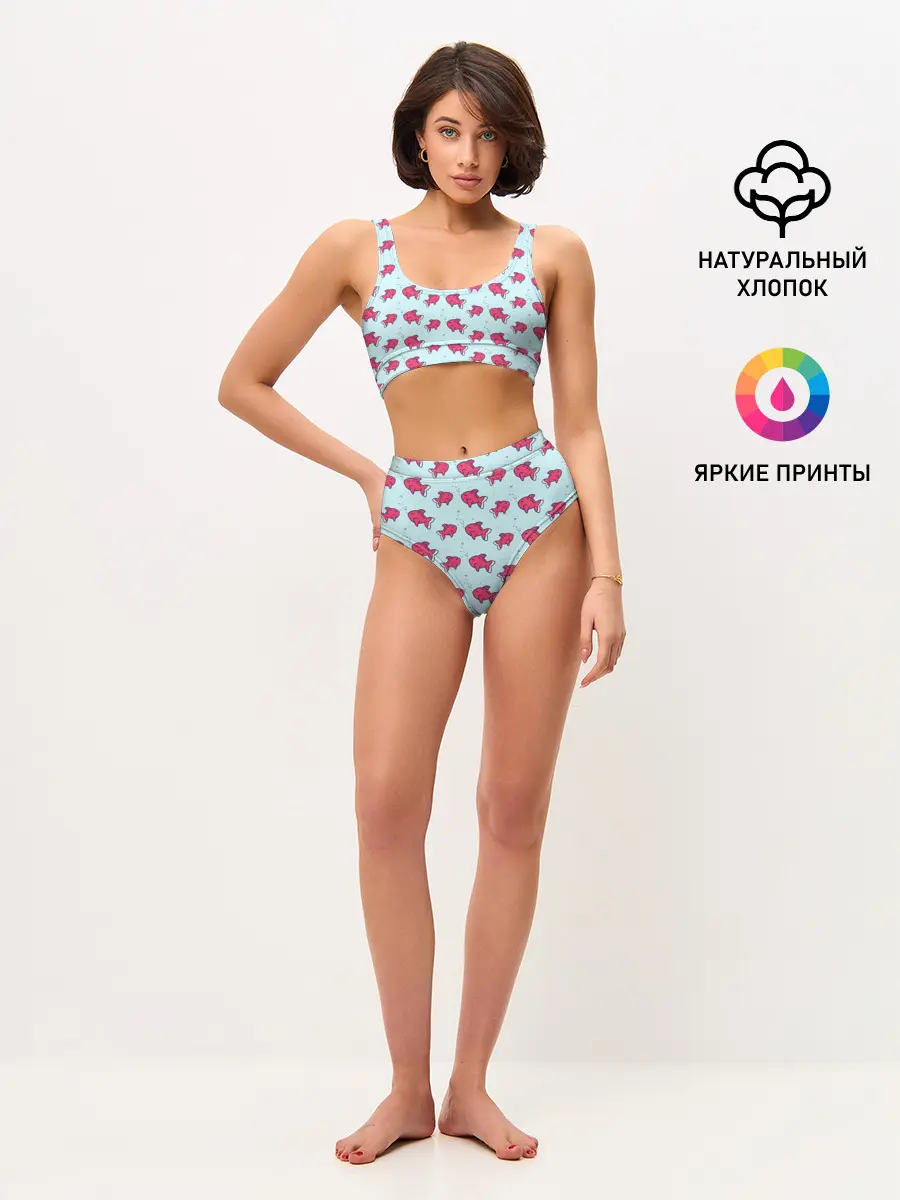 Женские топ и трусы / Рыбки