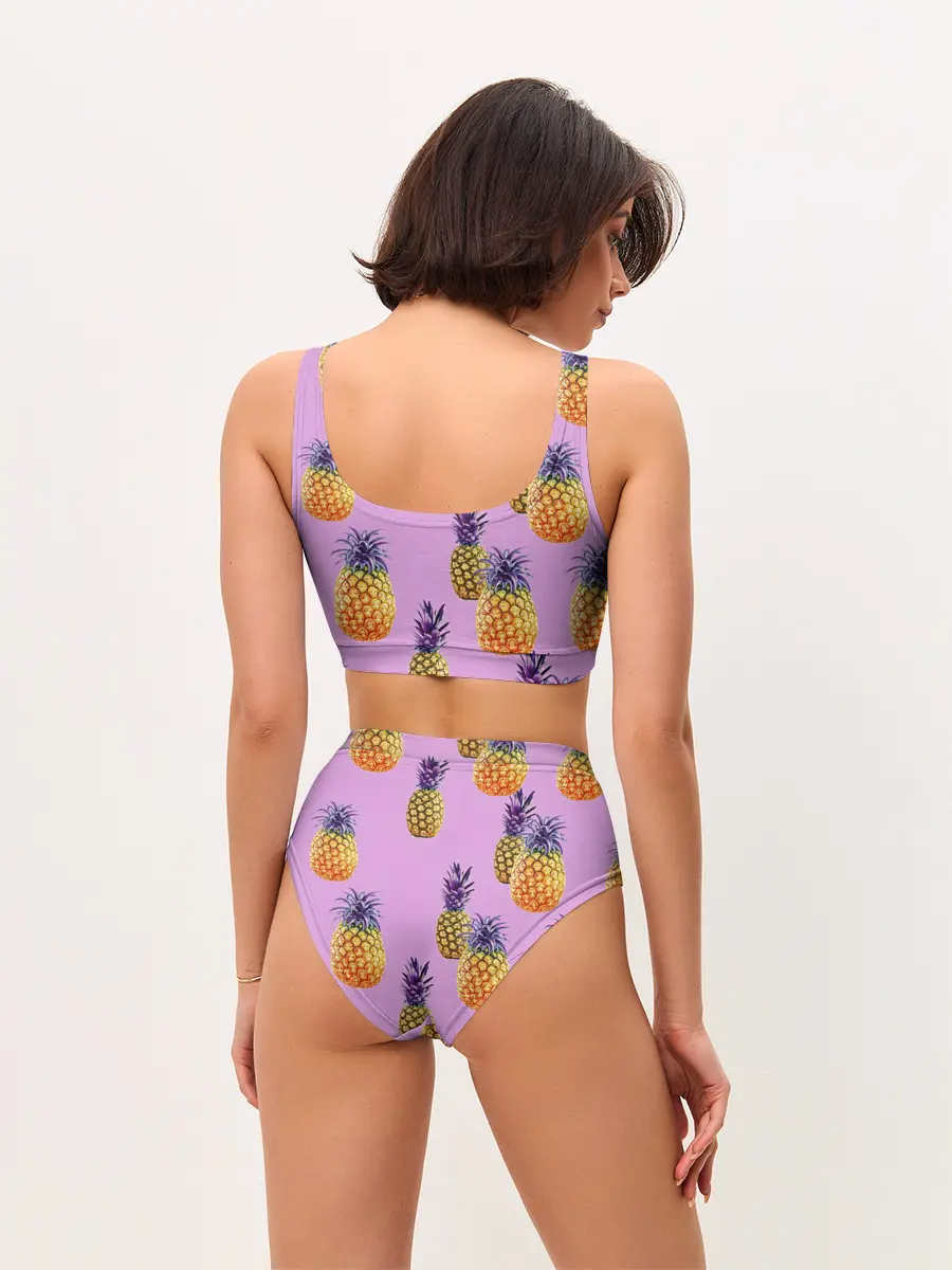 Женские топ и трусы / Ананасы