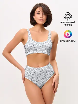 Женские топ и трусы / Журавли