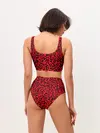 Женские топ и трусы / Леопард Красный