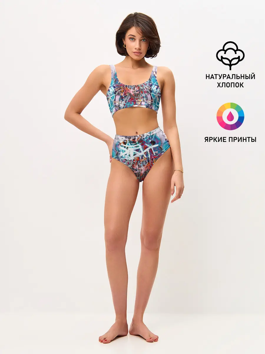 Женские топ и трусы / Wall graffiti