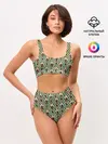 Женские топ и трусы / ICE SCREAM зеленый паттерн