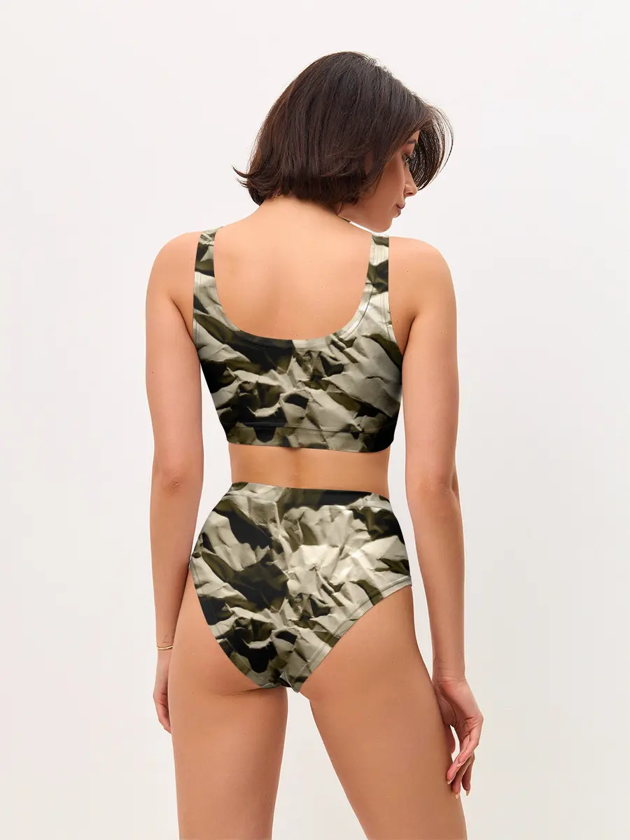 Женские топ и трусы / Мягкая мятая бумага