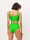 Женские топ и трусы / звездный фон зеленый