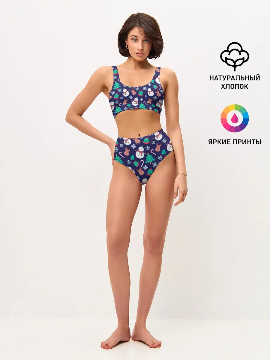 Женские топ и трусы / Рождественский Паттерн!