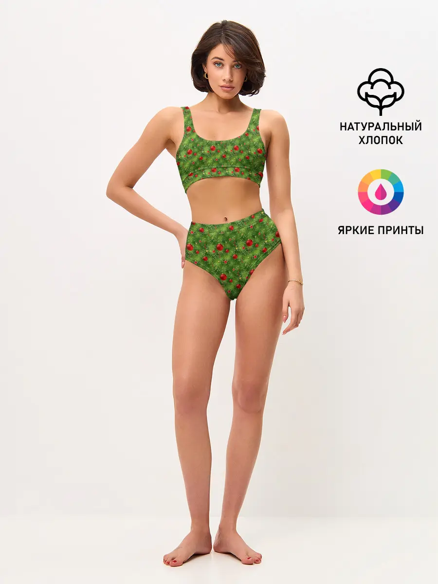 Женские топ и трусы / Зелёная Ёлка