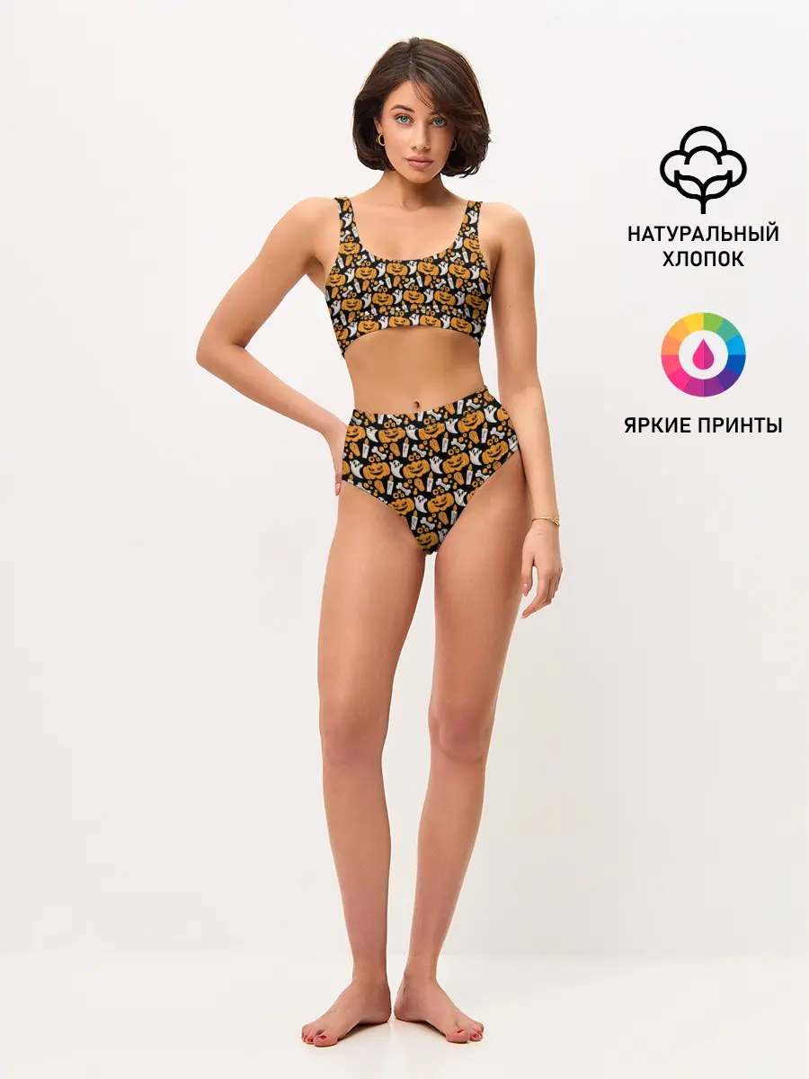 Женские топ и трусы / Patern Halloween 22