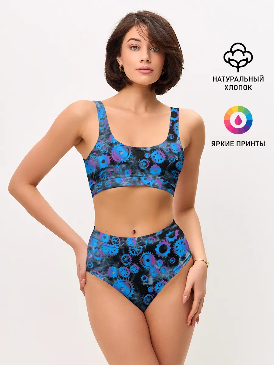 Женские топ и трусы / механизм и дым, стимпанк