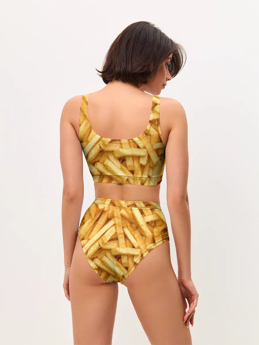 Женские топ и трусы / Картошка фри/Фастфуд