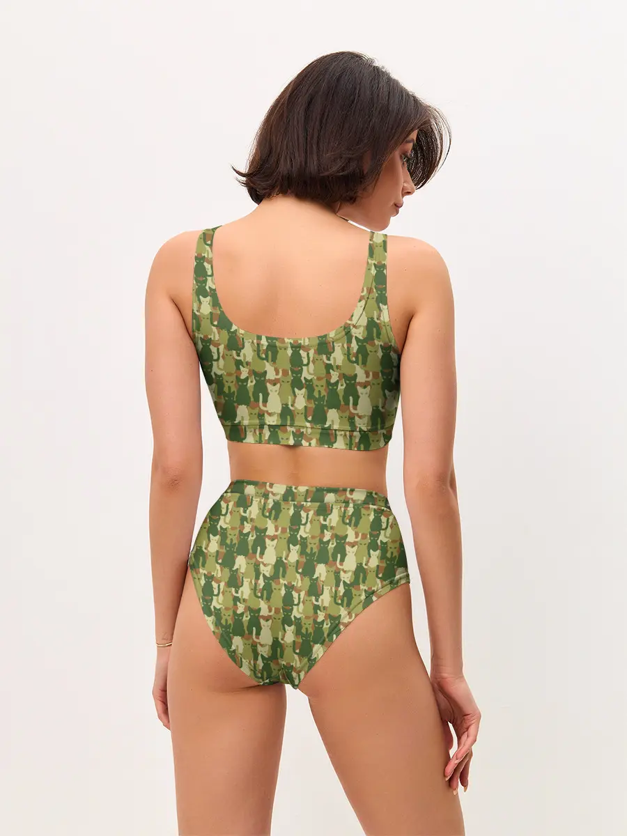 Женские топ и трусы / Кошки