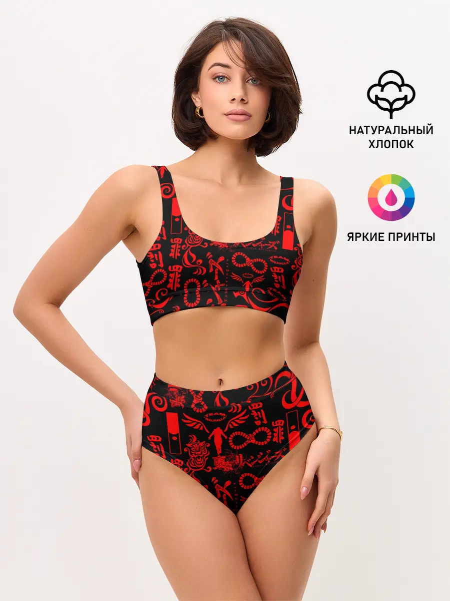 Женские топ и трусы / ТОКИЙСКИЕ МСТИТЕЛИ КРАСНЫЕ ТАТУ