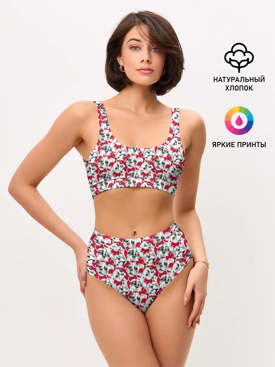 Женские топ и трусы / Французский Бульдог