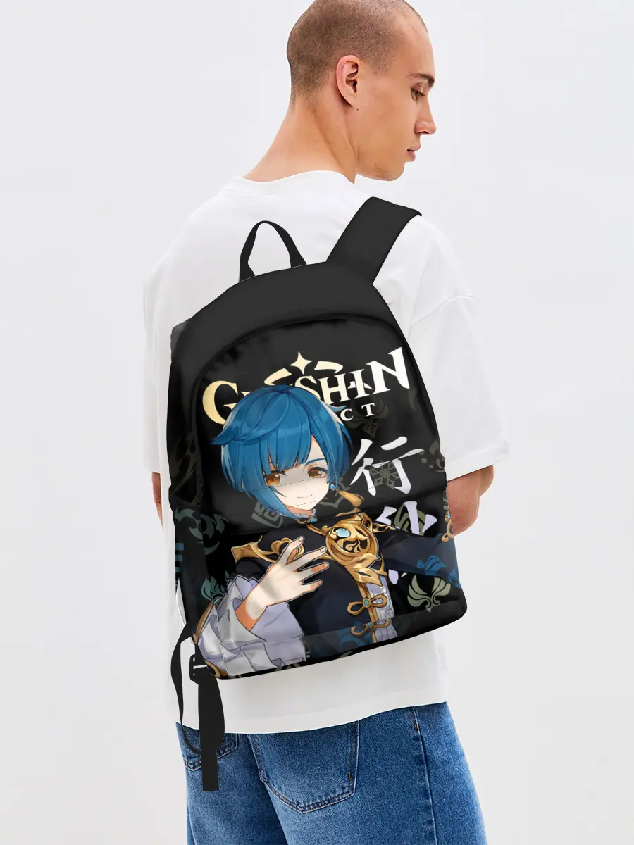 Рюкзак джинсовый / Син Цю / Genshin Impact